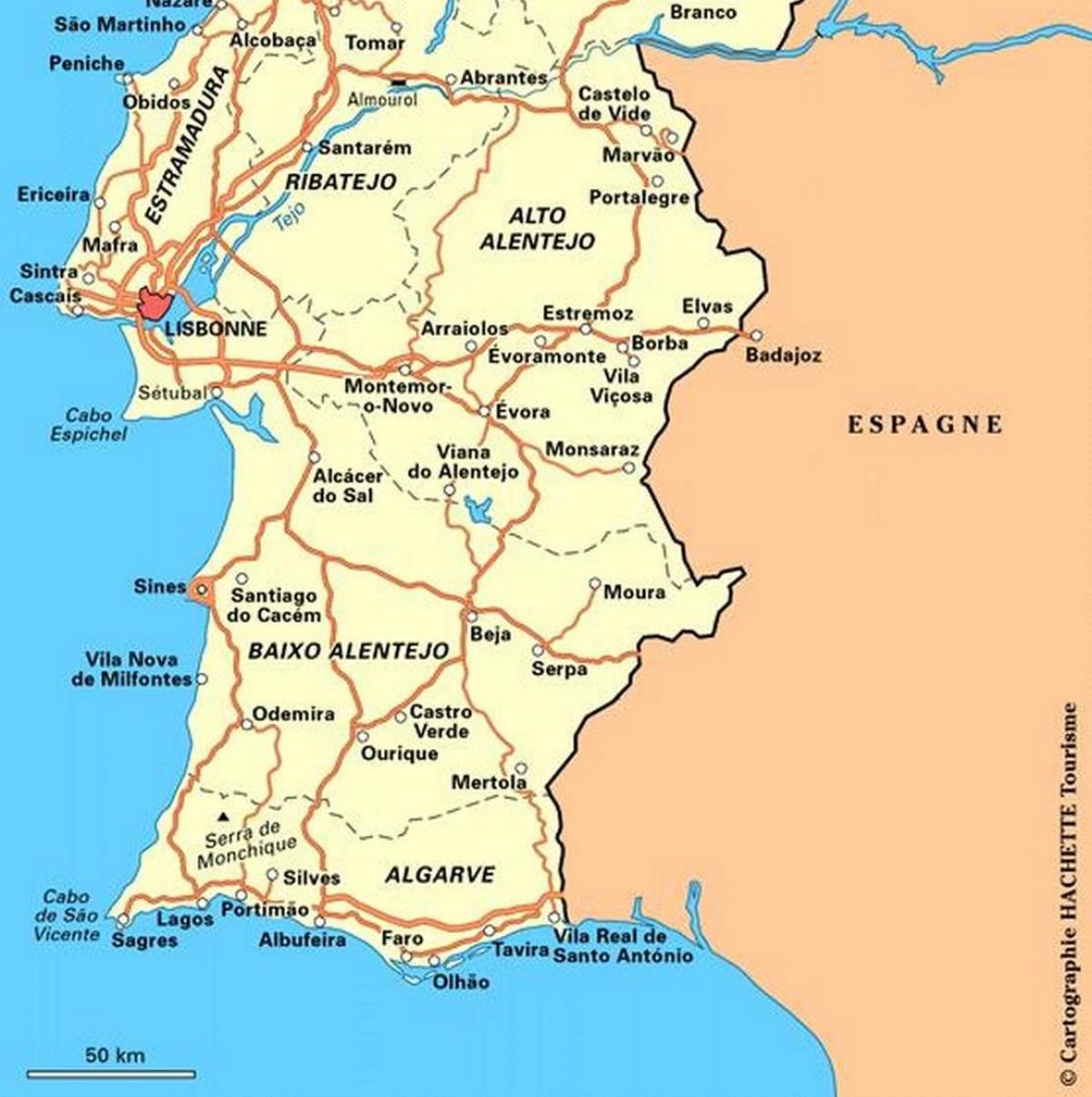Zuid-Portugalese kaart