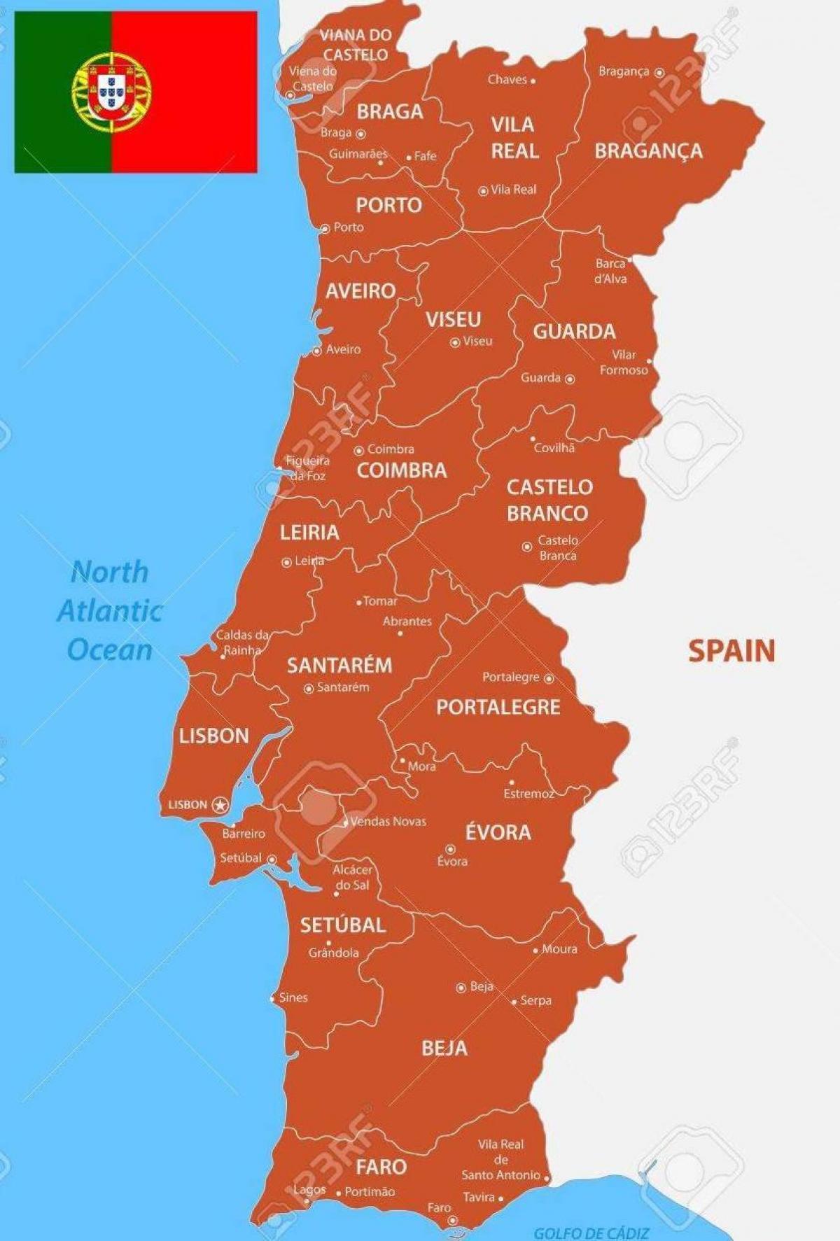 Staatskaart van Portugal