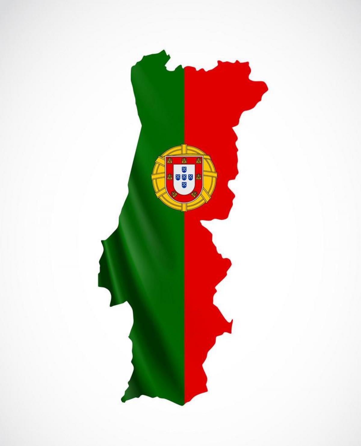 Kaart van de Portugese vlag